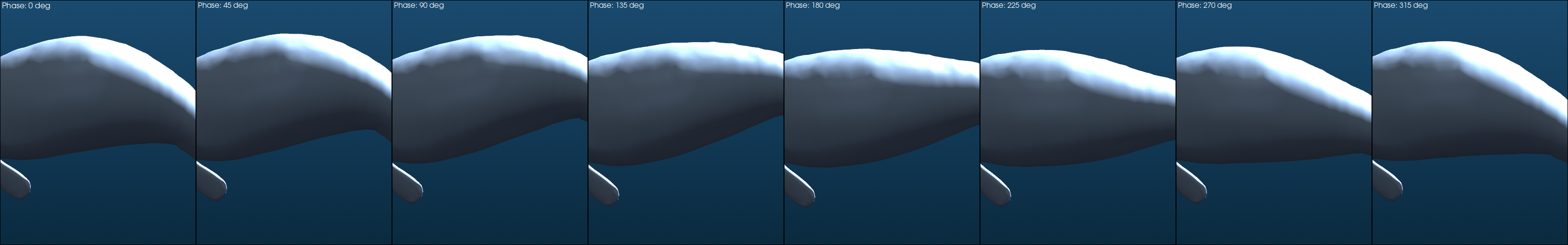 Eight-frame swim sequence